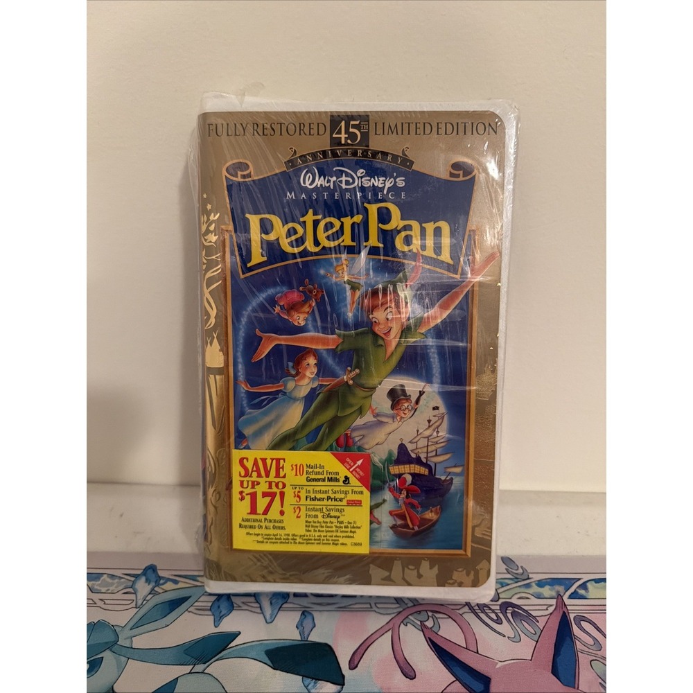 Walt Disney Peter Pan VHS 45th Anniversary Limited Edition New Sealed NTSC